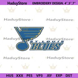 st louis blues wordmark logo machine embroidery, st louis blues logo nhl embroidery, st louis blues embroidery digital d