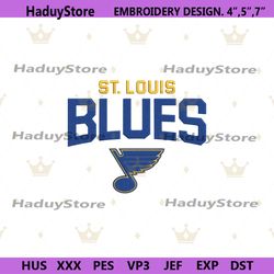 nhl hockey embroidery designs, nhl st louis blues embroidery design file, st louis blues embroidery digital logo files