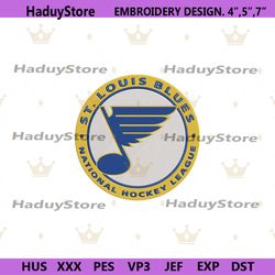 nhl st louis blues design, st louis blues logo embroidery design, st louis blues digital logo embroidery file