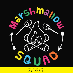 marshmallow squad camping svg, png, dxf, eps digital file cmp026