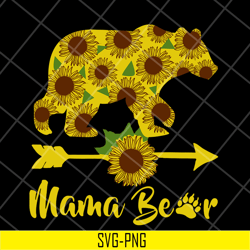 mama bear svg, mother's day svg, eps, png, dxf digital file mtd05042112