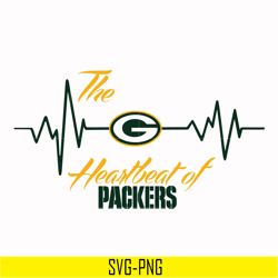 the heartbeat of packers svg, green bay packers svg, packers svg, nfl svg, png, dxf, eps digital file nfl02102024l