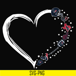 houston texans heart svg, texans svg, png, dxf, eps digital file nnfl0094