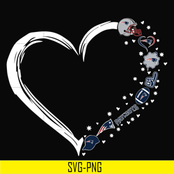 new england patriots heart svg, patriots svg, png, dxf, eps digital file nnfl0098