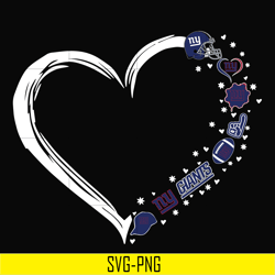 new york giants heart svg, giants svg, png, dxf, eps digital file nnfl0102