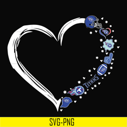 tennessee titans heart svg, titans svg, png, dxf, eps digital file nnfl0111