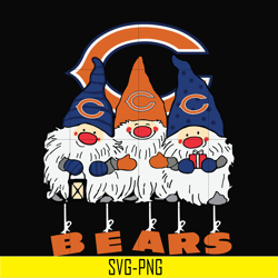 gnomes chicago bears svg, gnomes svg, bears svg, png, dxf, eps digital file nnfl0307007