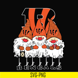 gnomes cincinnati bengals svg, gnomes svg, bengals svg, png, dxf, eps digital file nnfl0307027