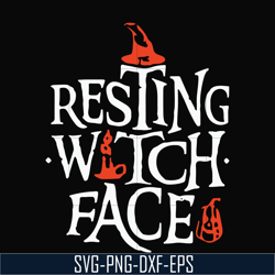 resting witch face svg, halloween svg, png, dxf, eps digital file hlw24072020