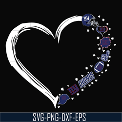 new york giants heart svg, giants svg, png, dxf, eps digital file nnfl0102