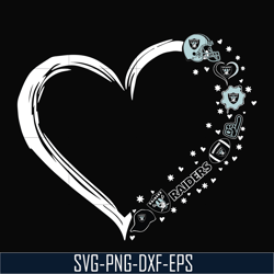 las vegas raiders heart svg, raiders svg, png, dxf, eps digital file nnfl0108