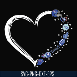 tennessee titans heart svg, titans svg, png, dxf, eps digital file nnfl0111