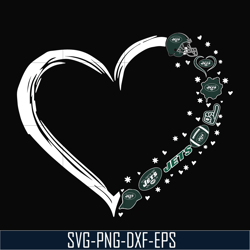 new york jets heart svg, jets svg, png, dxf, eps digital file nnfl0113