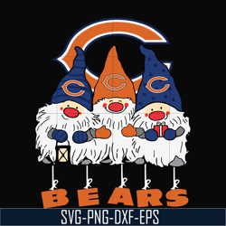 gnomes chicago bears svg, gnomes svg, bears svg, png, dxf, eps digital file nnfl0307007