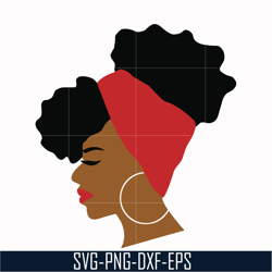 black woman with scarf svg, png, dxf, eps digital file oth0001