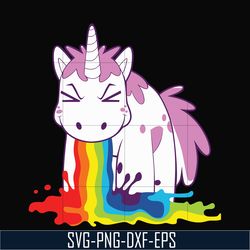 cute magic unicorn and rainbow svg, png, dxf, eps digital file oth0013