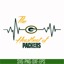 the heartbeat of packers svg, green bay packers svg, packers svg, nfl svg, png, dxf, eps digital file nfl02102024l