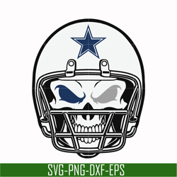 dallas cowboys skull svg, skull cowboys svg, nfl svg, png, dxf, eps digital file nfl05102010l