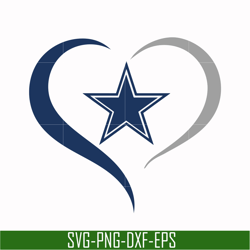 dallas cowboys heart svg, cowboys heart svg, nfl svg, png, dxf, eps digital file nfl05102015l