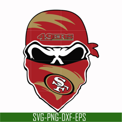 san francisco 49ers skull svg, 49ers skull svg, nfl svg, png, dxf, eps digital file nfl0710202013l