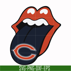 chicago bears lips with tongue out svg, chicago bears svg, lips with tongue out svg, bears svg, sport svg, nfl svg, png,