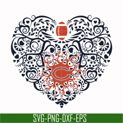 chicago bears skull svg, chicago bears svg, bears svg, skull svg, sport svg, nfl svg, png, dxf, eps digital file nfl1110