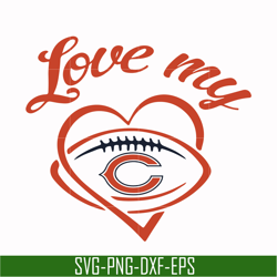 love my chicago bears svg, chicago bears svg, bears svg, sport svg, nfl svg, png, dxf, eps digital file nfl111017t