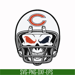 chicago bears skull svg, chicago bears svg, bears svg, skull svg, sport svg, nfl svg, png, dxf, eps digital file nfl1110