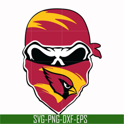 arizona cardinals skull svg, skull cardinals svg, nfl svg, png, dxf, eps digital file nfl11102016l