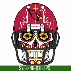 arizona cardinals skull svg, skull cardinals svg, nfl svg, png, dxf, eps digital file nfl11102017l