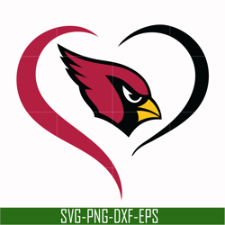 arizona cardinals heart svg, cardinals heart svg, nfl svg, png, dxf, eps digital file nfl11102019l