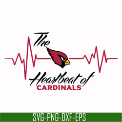 the heartbeat of arizona cardinals svg, cardinals svg, nfl svg, png, dxf, eps digital file nfl11102025l