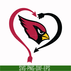 arizona cardinals heart svg, cardinals heart svg, nfl svg, png, dxf, eps digital file nfl1110207l