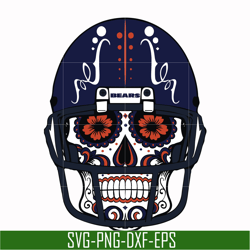 chicago bears skull svg, chicago bears svg, bears svg, skull svg, sport svg, nfl svg, png, dxf, eps digital file nfl1110