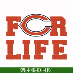 chicago bears for life svg, chicago bears svg, bears svg, sport svg, nfl svg, png, dxf, eps digital file nfl111037t