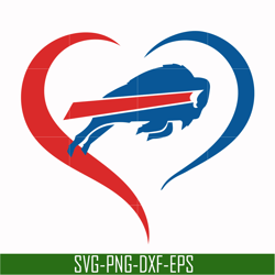 buffalo bills heart svg, bills heart svg, nfl svg, png, dxf, eps digital file nfl13102016l