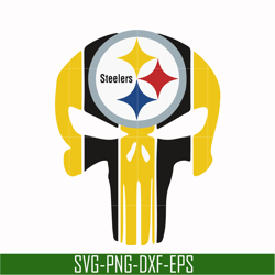 pittsburgh steelers skull svg, pittsburgh steelers svg, skull svg, sport svg, nfl svg, png, dxf, eps digital file nfl131