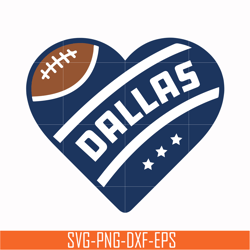 dallas cowboys heart svg, cowboys heart svg, nfl svg, png, dxf, eps digital file nfl05102028l