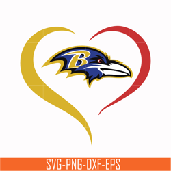 baltimore ravens heart svg, baltimore ravens svg, ravens svg, sport svg, nfl svg, png, dxf, eps digital file nfl071013t