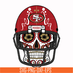 san francisco 49ers skull svg, 49ers skull svg, nfl svg, png, dxf, eps digital file nfl0710202014l