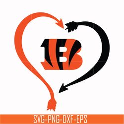 cincinnati bengals heart svg, cincinnati bengals svg, bengals svg, sport svg, nfl svg, png, dxf, eps digital file nfl181