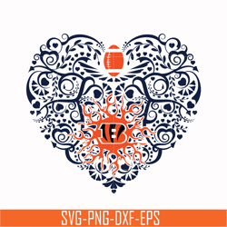 cincinnati bengals heart svg, cincinnati bengals svg, bengals svg, sport svg, nfl svg, png, dxf, eps digital file nfl181