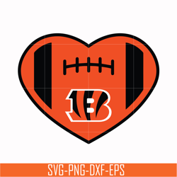 cincinnati bengals heart svg, cincinnati bengals svg, bengals svg, sport svg, nfl svg, png, dxf, eps digital file nfl181