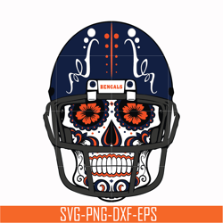 cincinnati bengals skull svg, cincinnati bengals svg, bengals svg, skull svg, sport svg, nfl svg, png, dxf, eps digital