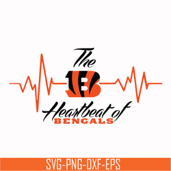 the heartbeat of cincinnati bengals svg, cincinnati bengals svg, nfl svg, sport svg, png, dxf, eps digital file nfl18102