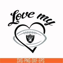 love my las vegas raiders svg, raiders heart svg, nfl svg, png, dxf, eps digital file nfl1810203l