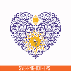 minnesota vikings heart svg, vikings heart svg, nfl svg, png, dxf, eps digital file nfl23102022l