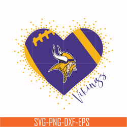 minnesota vikings heart svg, vikings heart svg, nfl svg, png, dxf, eps digital file nfl2310202l