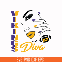 vikings diva svg, minnesota vikings heart svg, vikings heart svg, nfl svg, png, dxf, eps digital file nfl2310207l