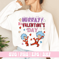 hurray happy valentine's day svg, happy valentine day png, retro dr.seuss svg png,dr seuss for teacher gift